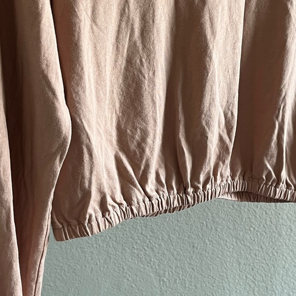 WILFRED x ARITZIA | 100% Cotton Crop Long Sleeve Top in Light Pink | Size M - Picture 4 of 6
